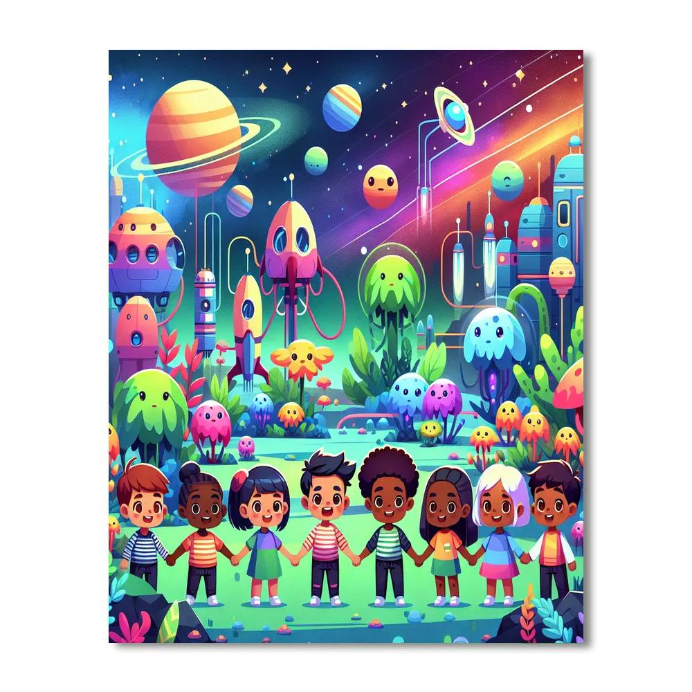 Space Frontier Colony Paint By Number