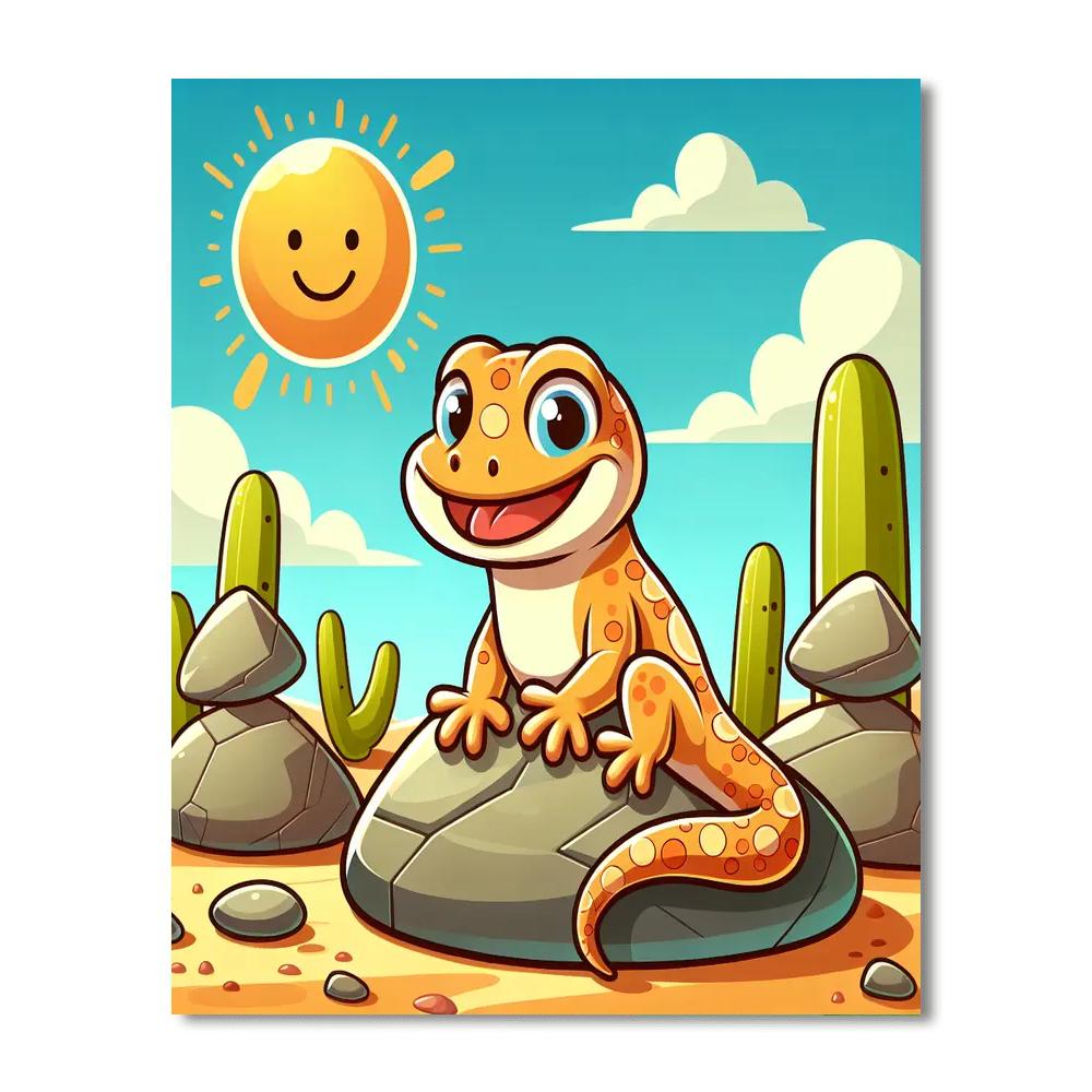 Giggling Geckos Getaway Numbered Painting Kits