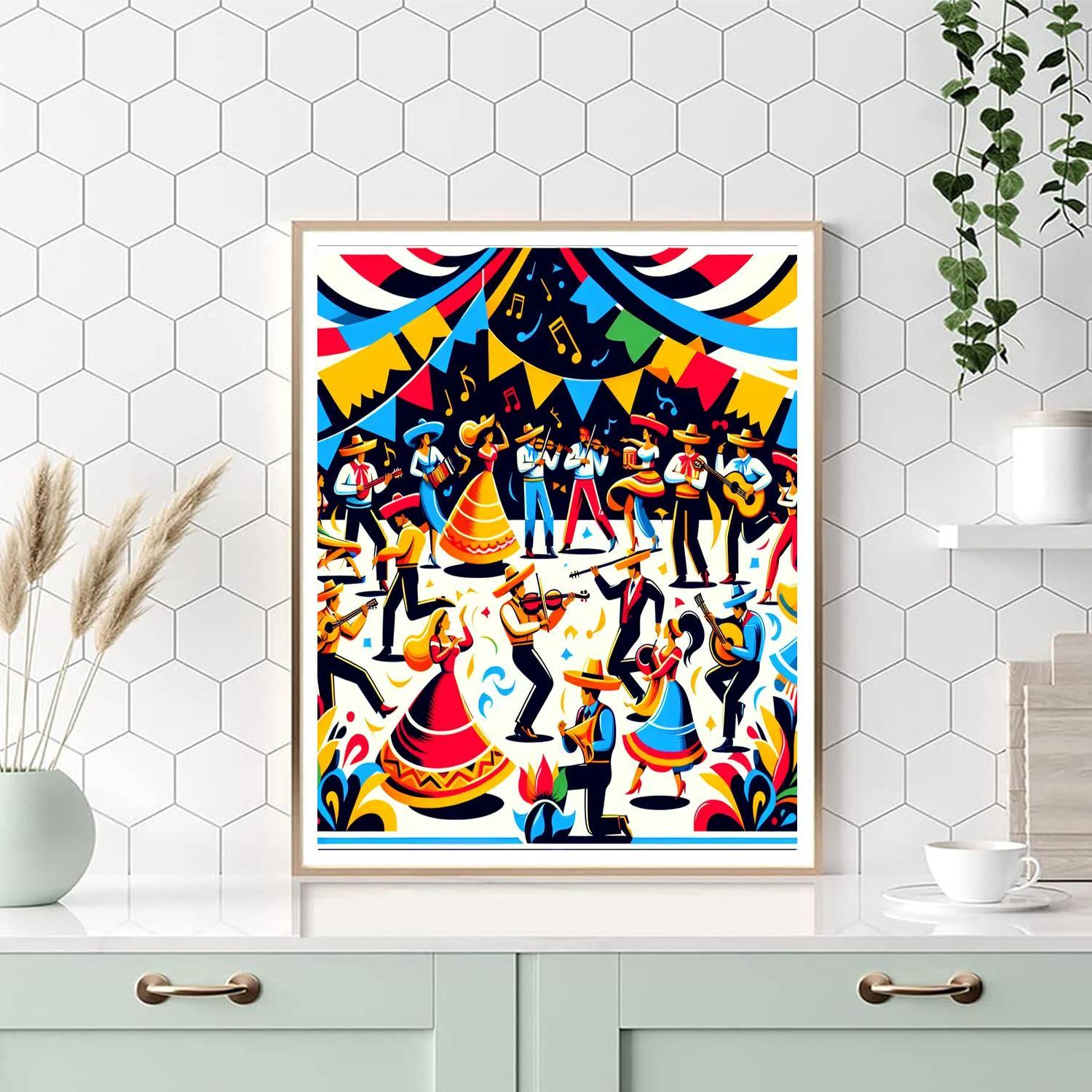 Lively Fiesta Spirit DIY Paint By Numbers