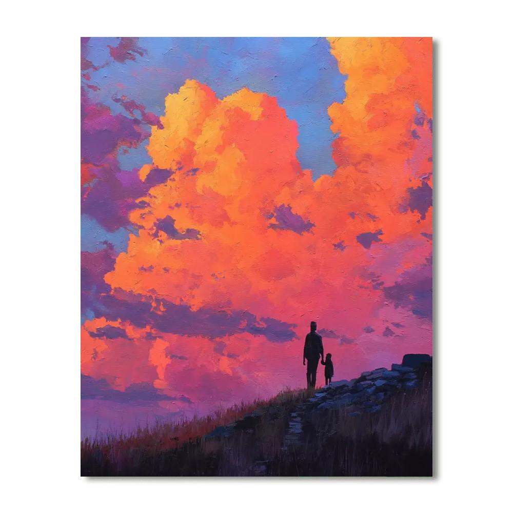 Sunset Silhouette Of Love Paint By Number