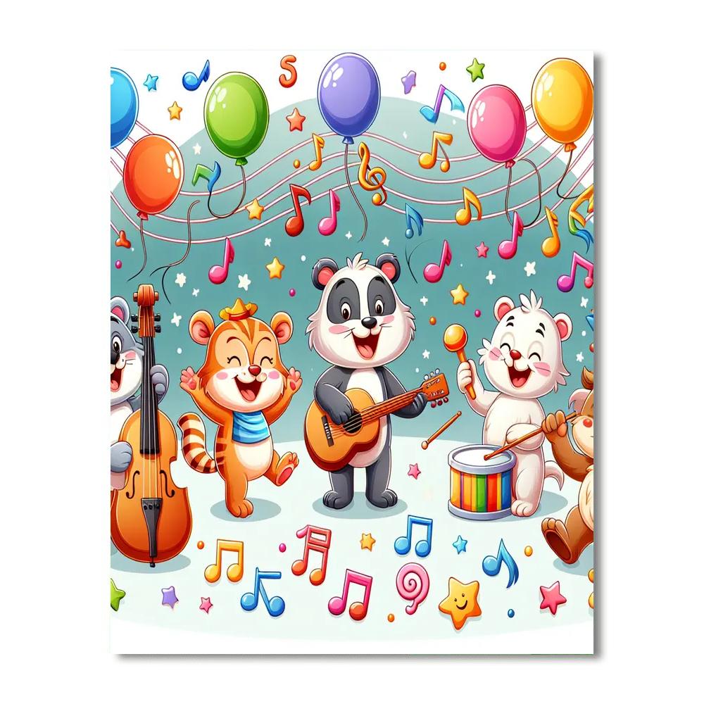 Animal Band Jam Session Paint By Number