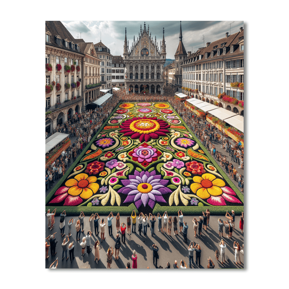 Brussels Flower Carpet - Brussels, Belgium Paint By Color