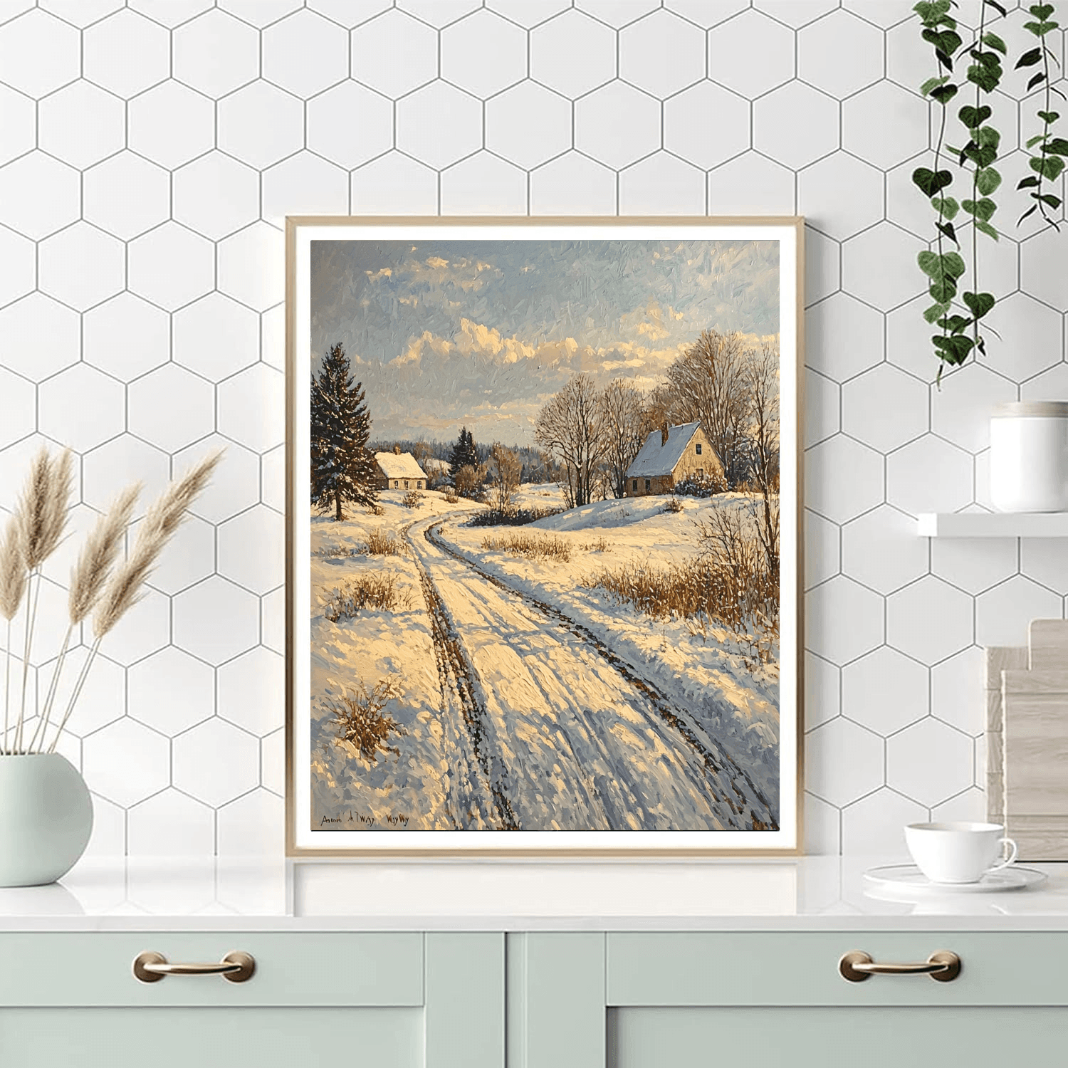 Andrew Wyeth Inspired Winter Solitude  DIY Paint By Numbers