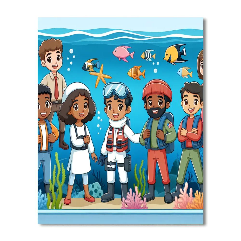 Ocean Rescue Adventure Painting Number Kit