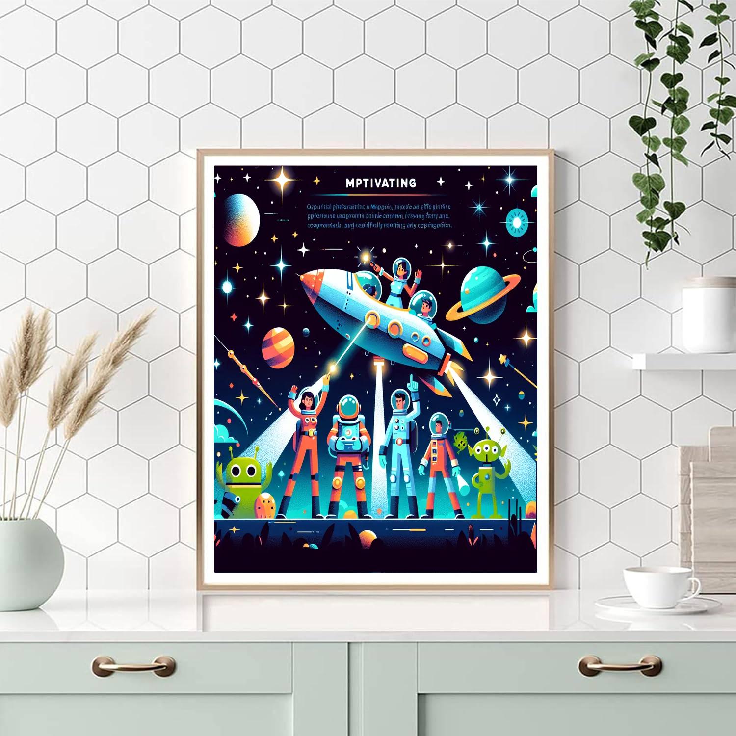 Galactic Rescue Operation Painting Number Kit