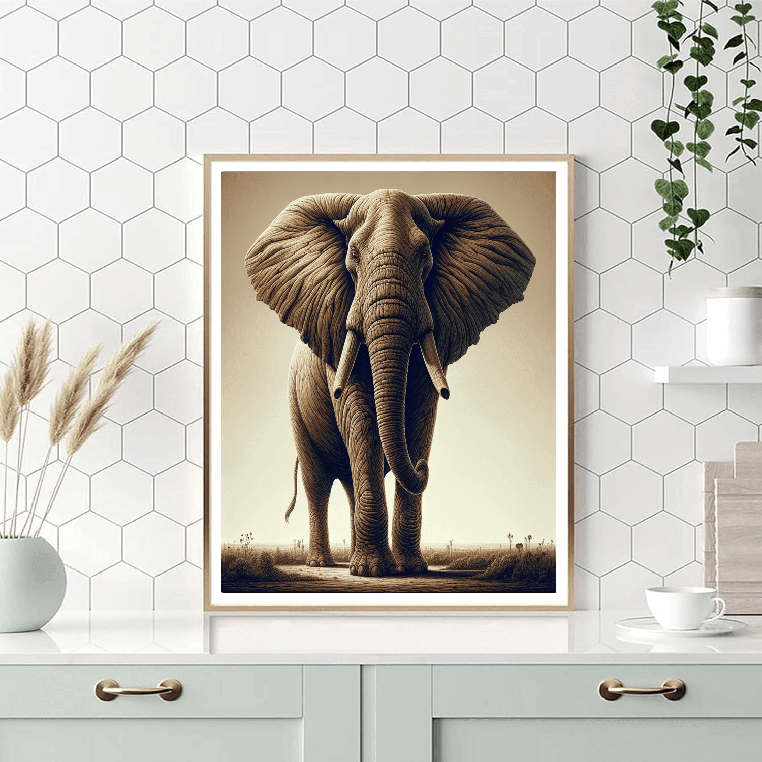 Regal Elephant Majesty Number Painting