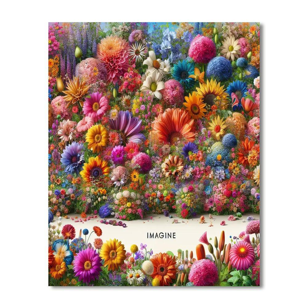 Joyful Garden Bloom Numbered Painting Kits