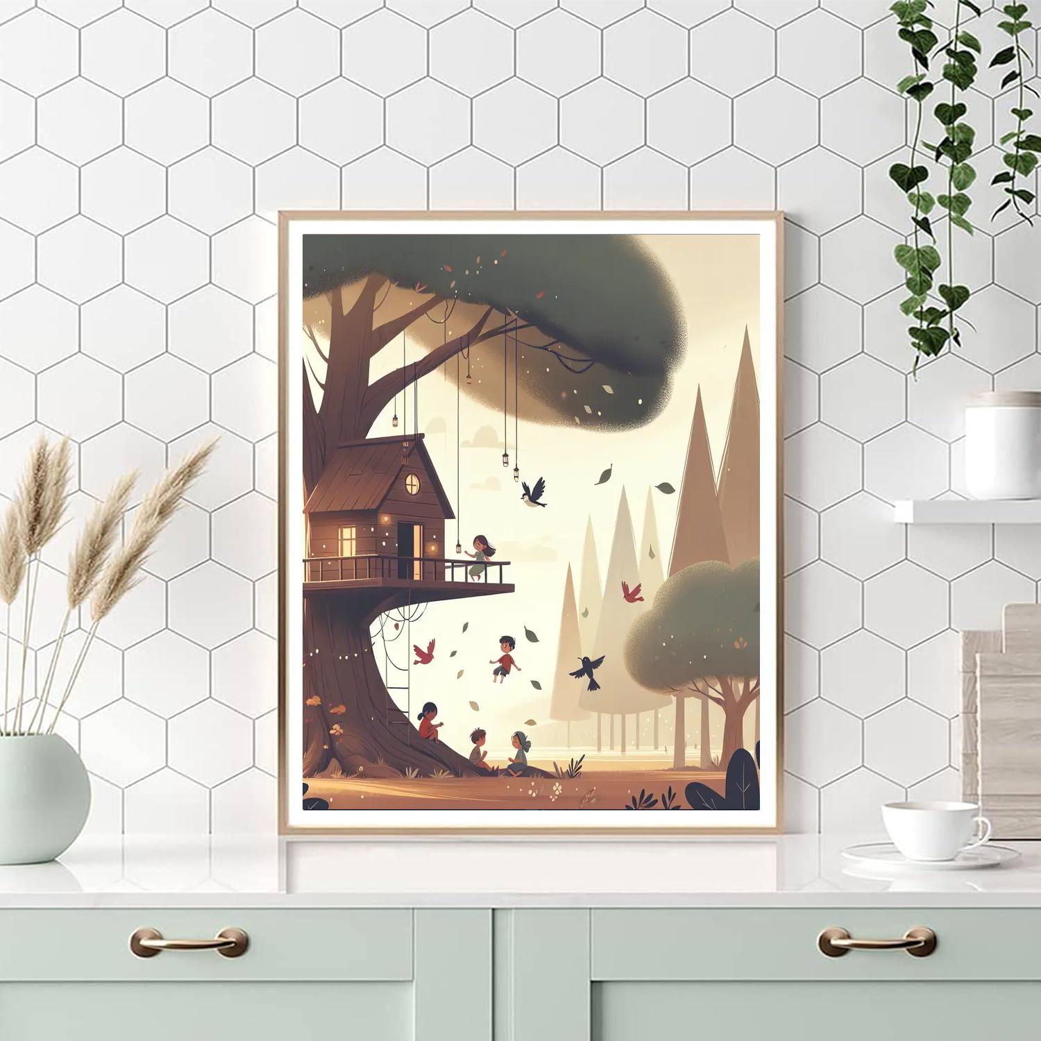 Tranquil Treehouse Retreat Numbered Painting Kits