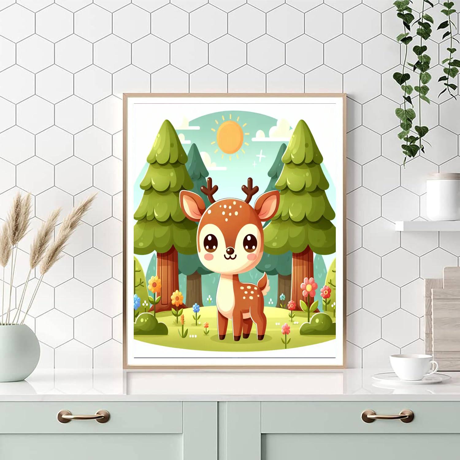 Delightful Deer Numbered Painting Kits