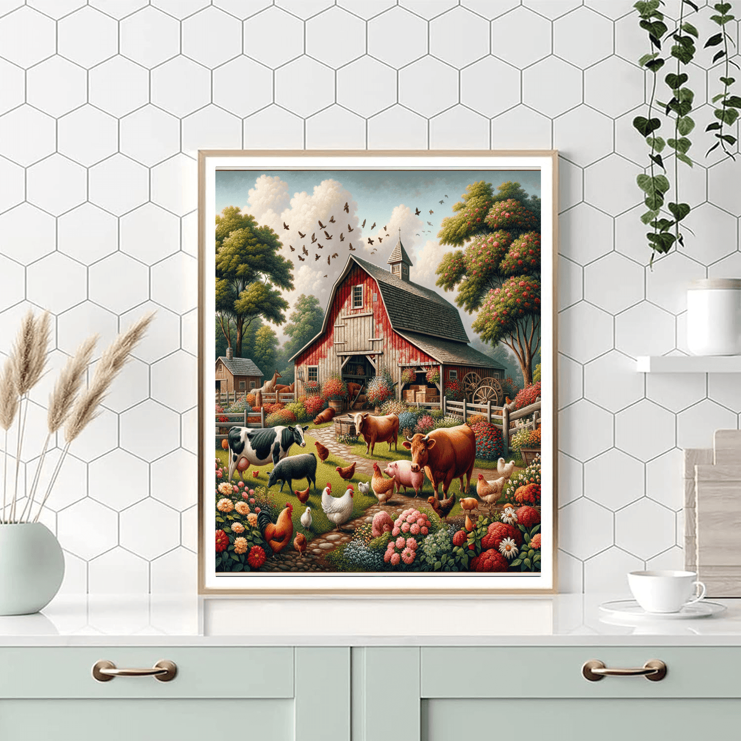 Lively Farmyard Paint By Numbers