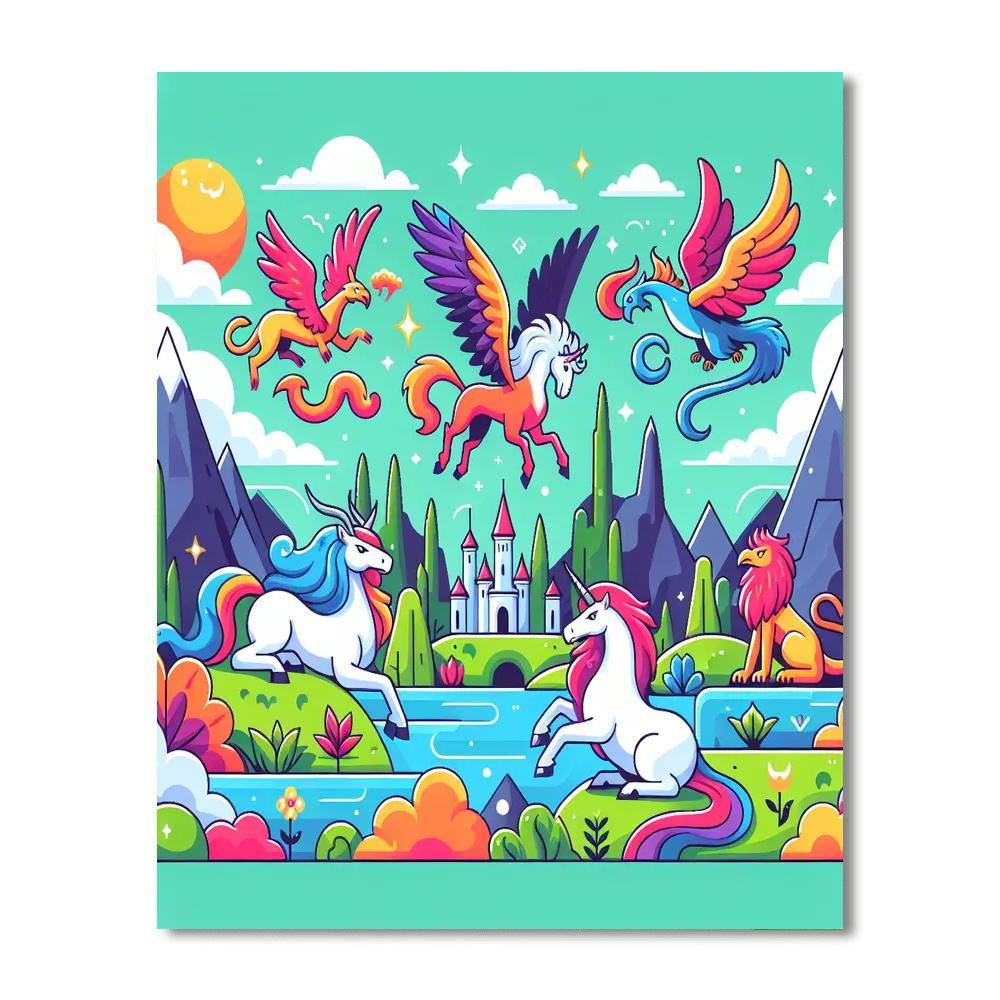 Mythical Beasts Unleashed Paint By Number