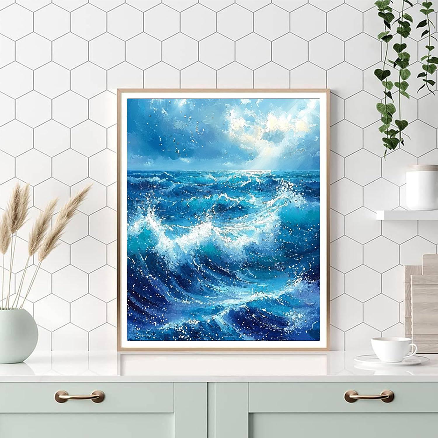 Leonardo Da Vinci Inspired Tidal Waves Of Color  DIY Paint By Numbers