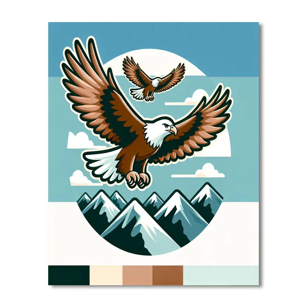 Enchanted Eagles Paint By Numbers Art
