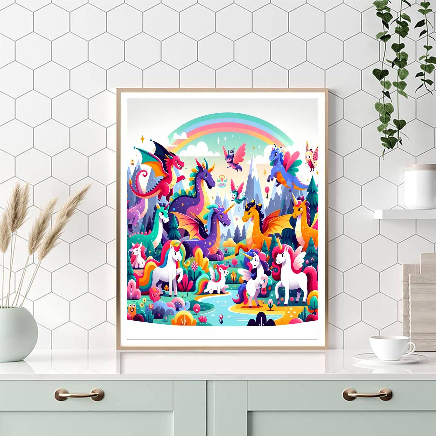 Magical Mythical Land Number Painting