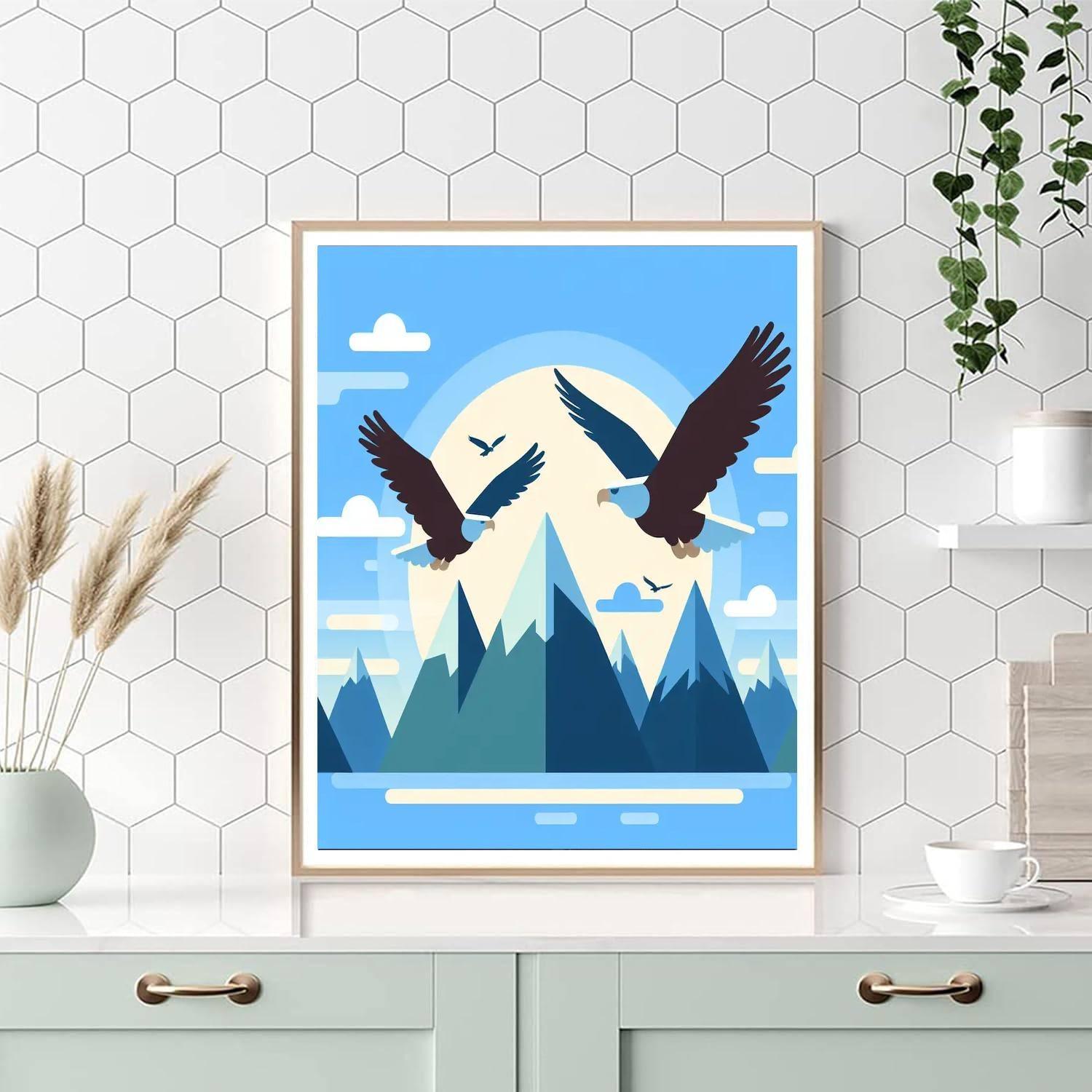 Soaring Eagles Paint By Numbers Art