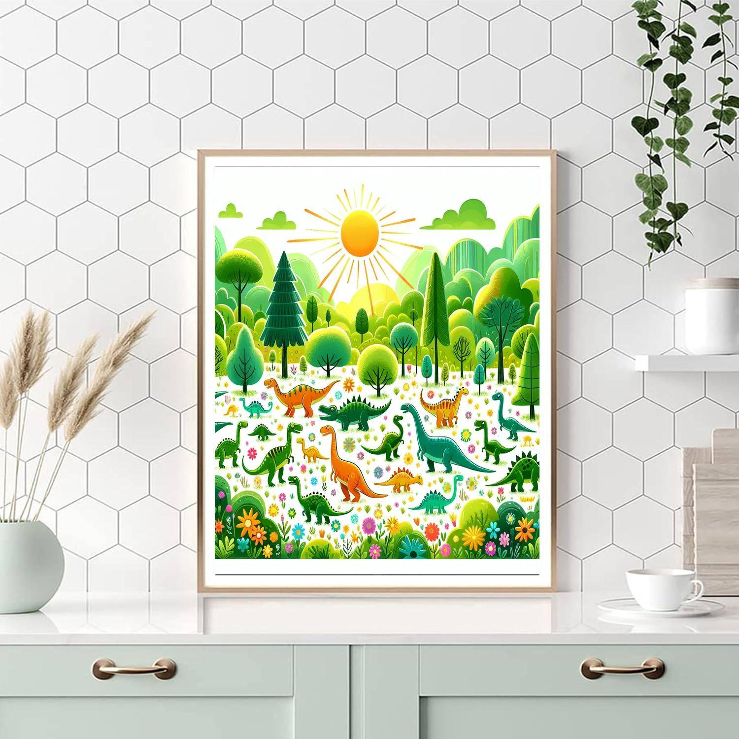 Joyful Dinosaurs Adventure Painting Number Kit