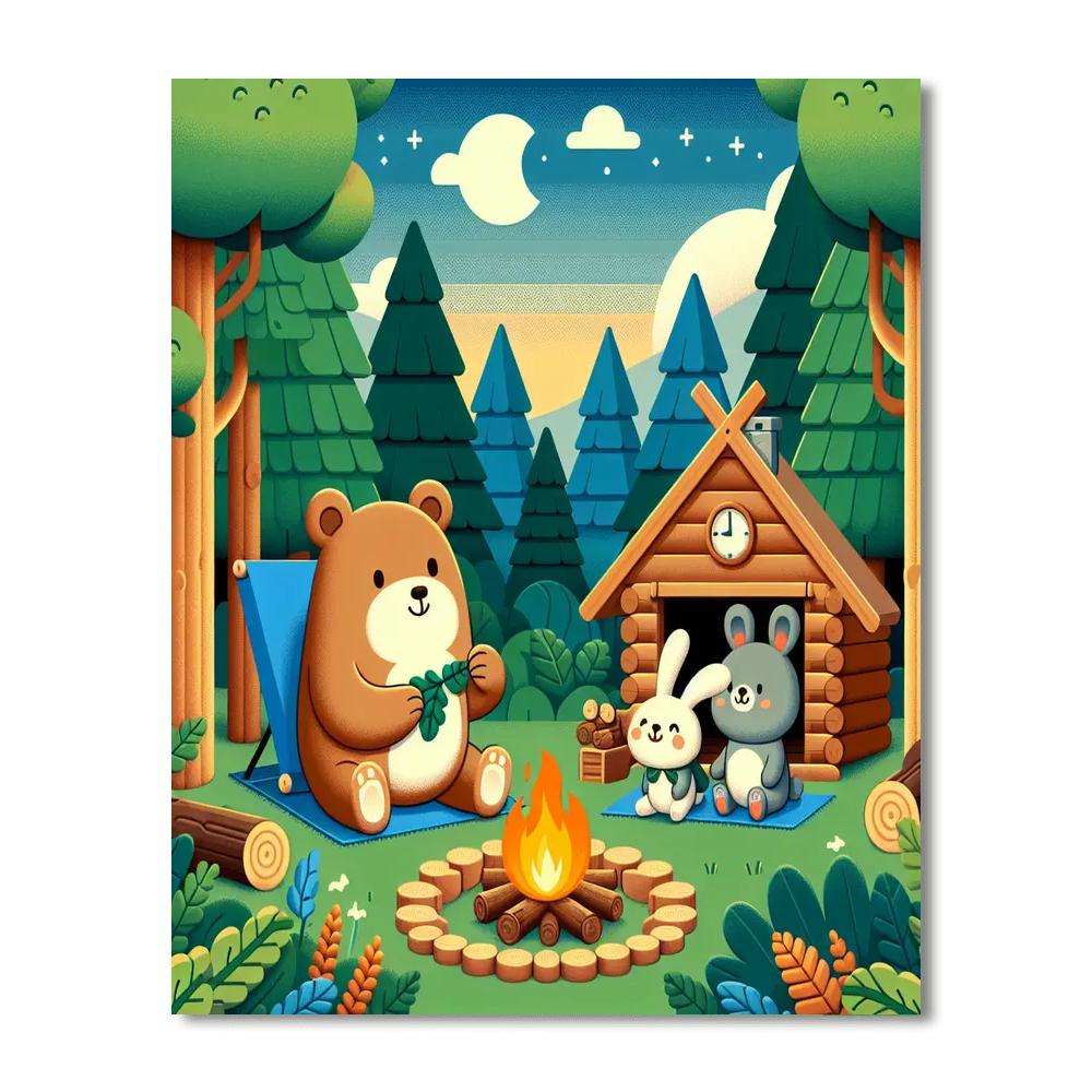 Cozy Cabin Adventure Paint By Number