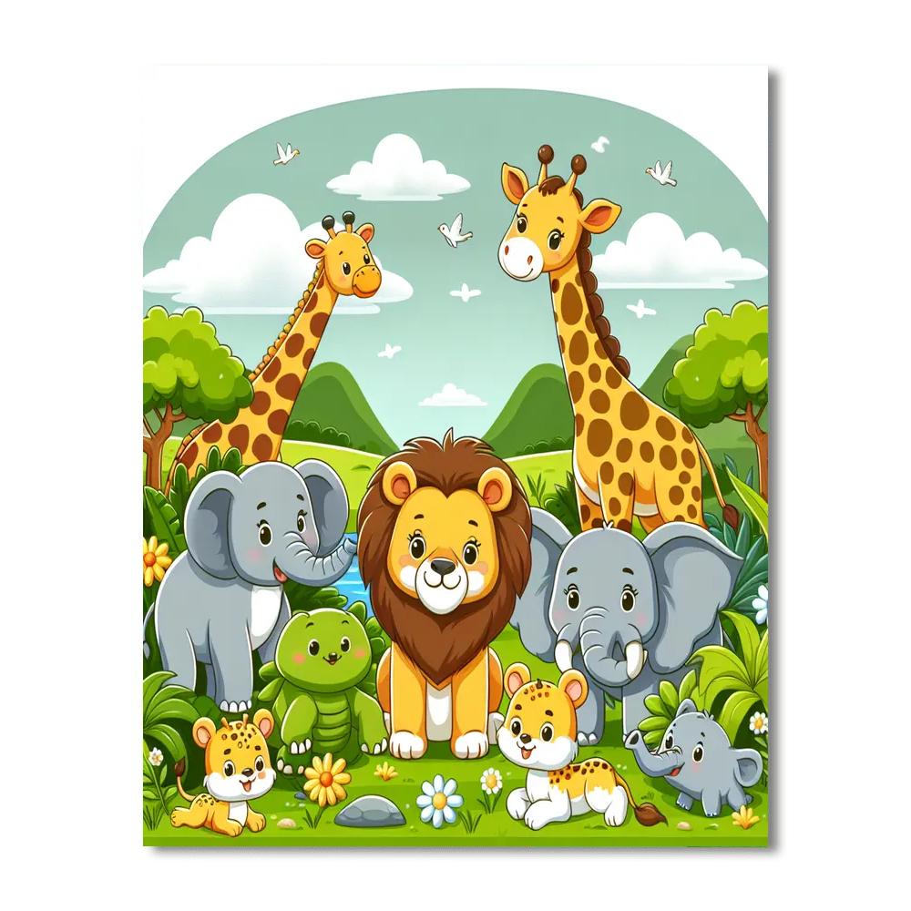 Wild Animal Wonders Number Painting