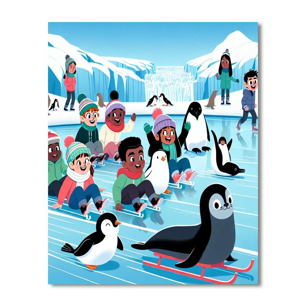 Glacial Glacier Glide Numbered Painting Kits