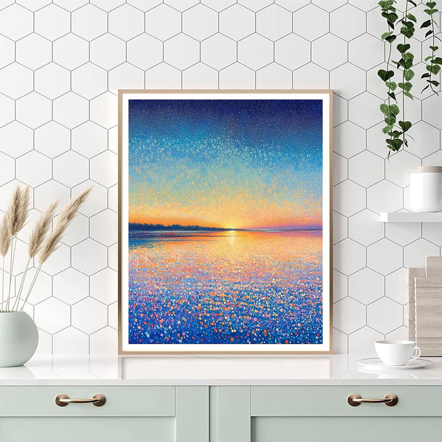 Georges Seurat Inspired Eternal Dawn  Paint By Numbers