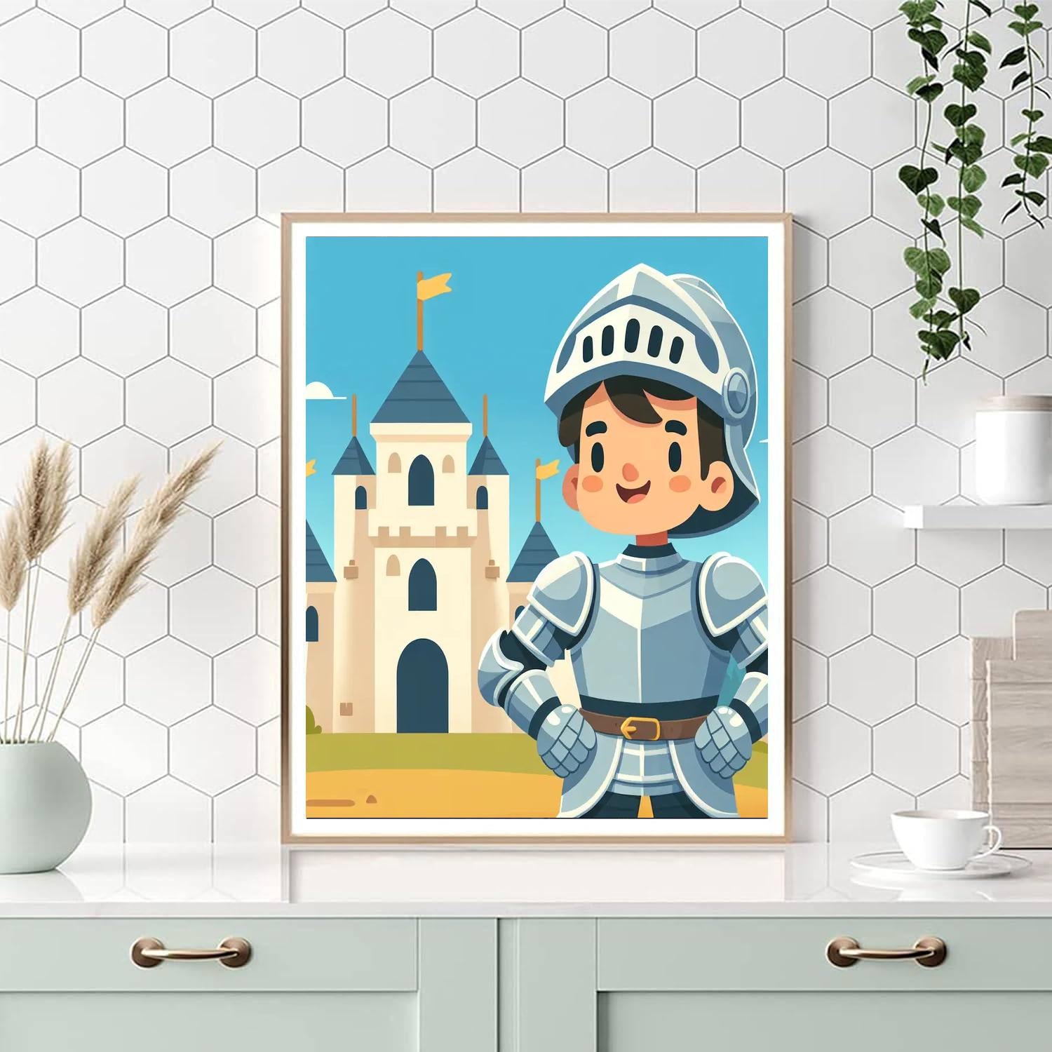 Knight And Castle Adventure Paint By Numbers Art