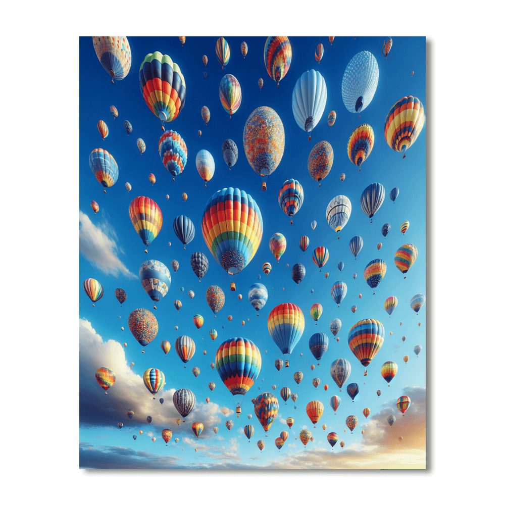 Whimsical Balloon Journey Number Painting