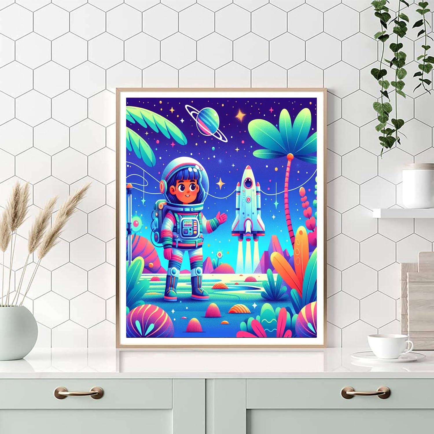 Space Pioneers Mission Painting Number Kit