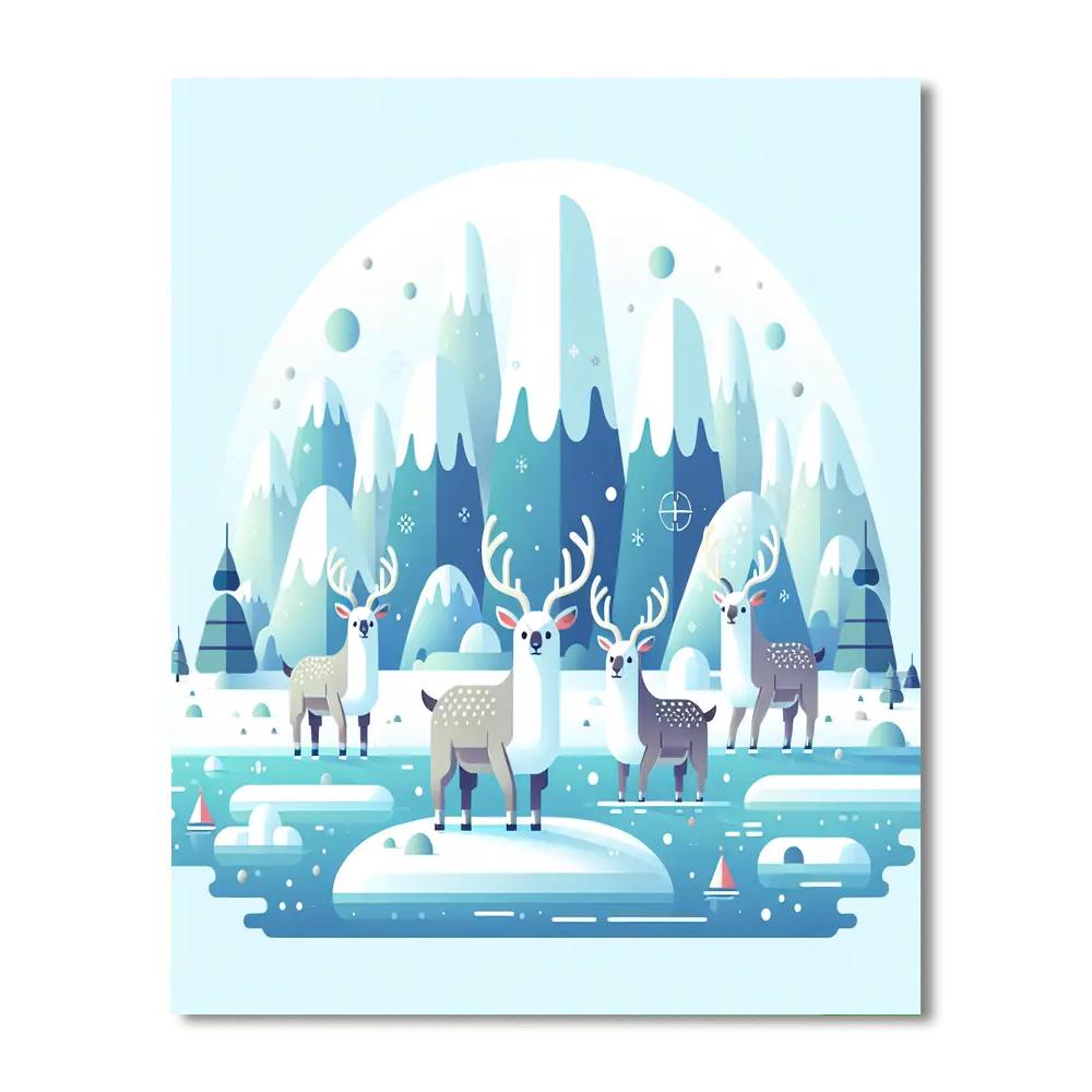 Frozen Fjord Fantasy Numbered Painting Kits
