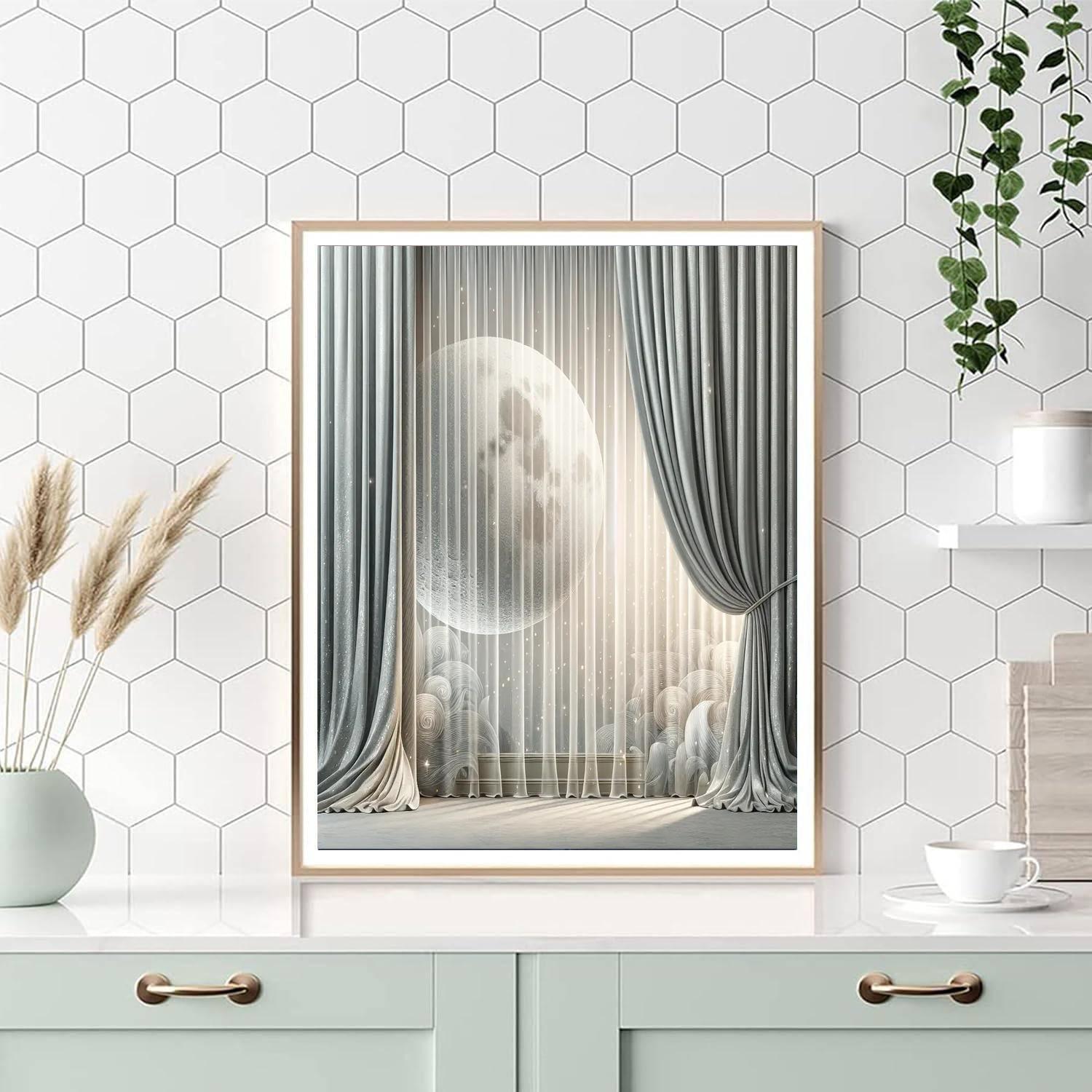 Silver Moon Curtains Paint By Number