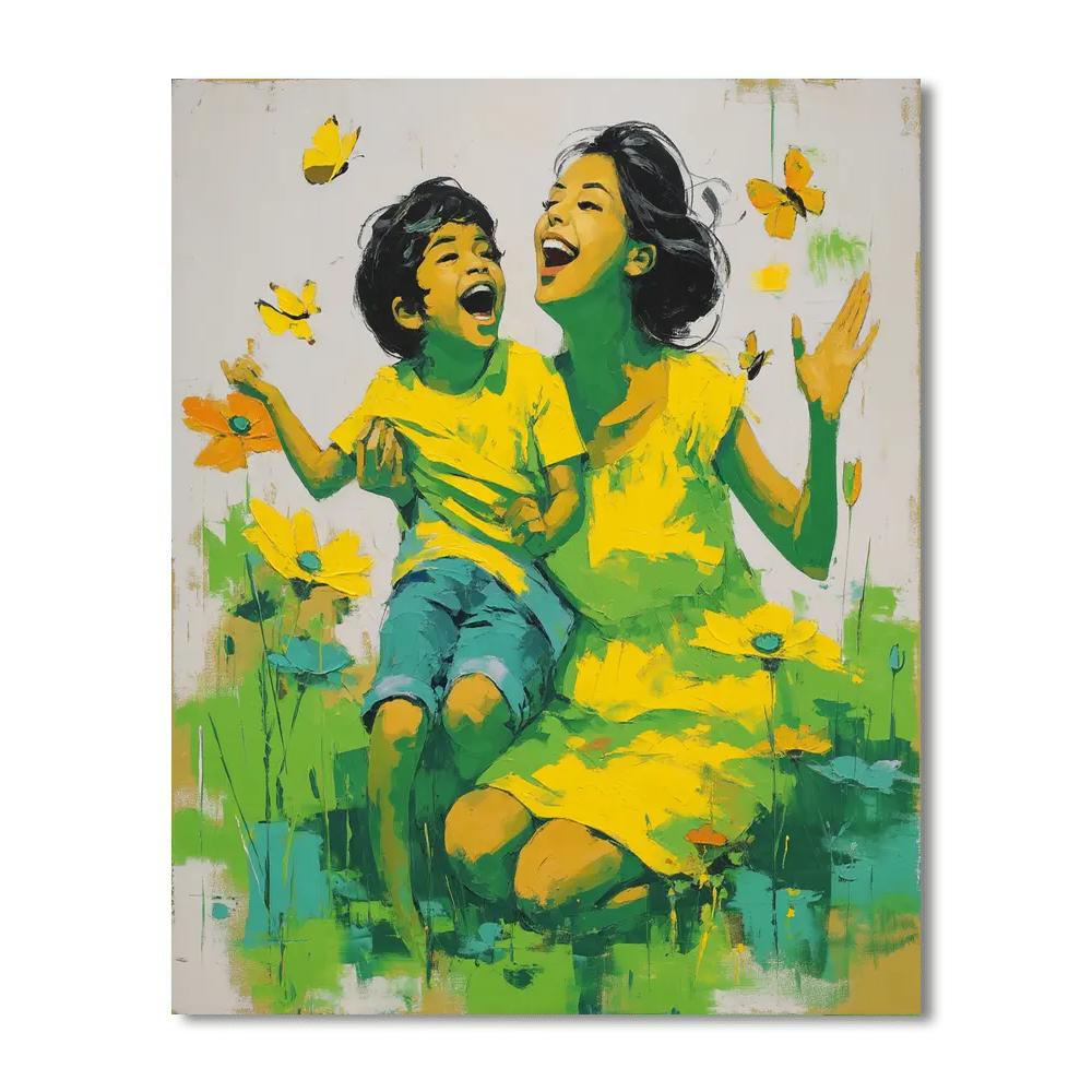 The Joy Of A Mother's Love Numbered Painting Kits