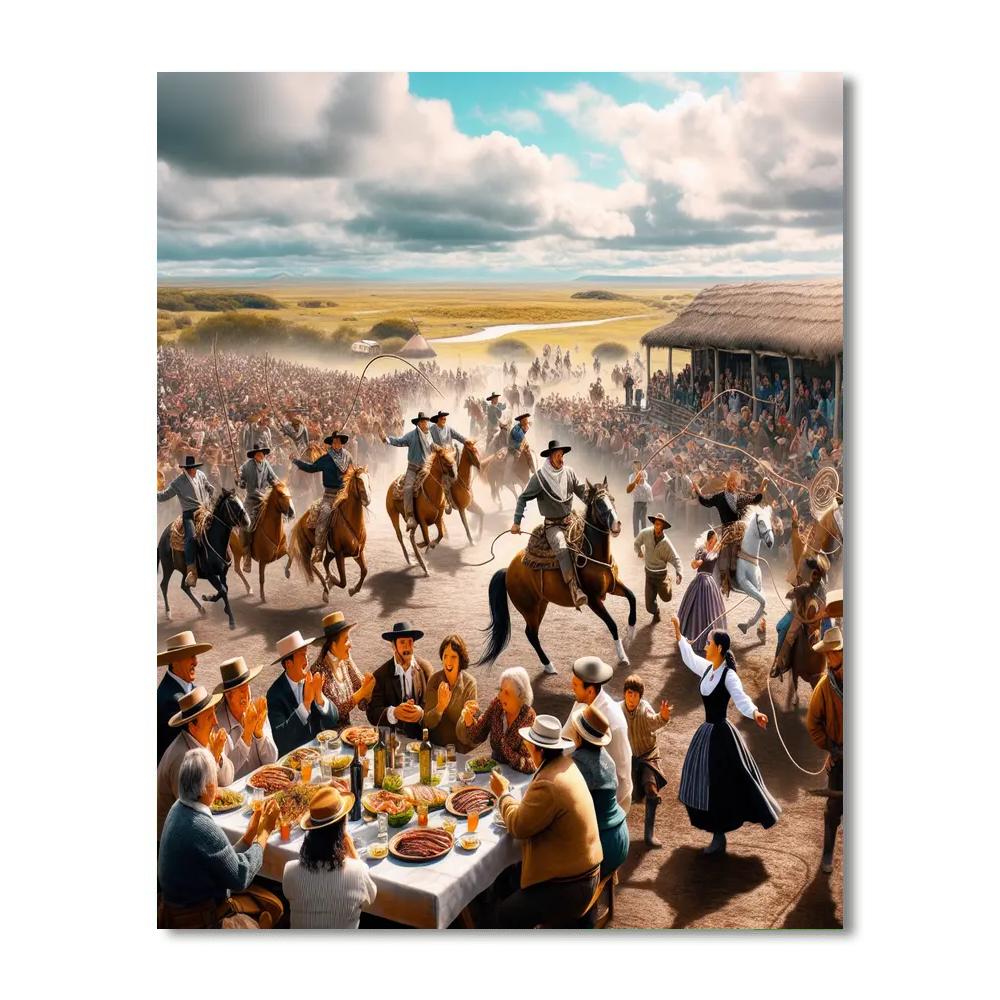 Día De La Tradición - Argentina DIY Paint By Numbers