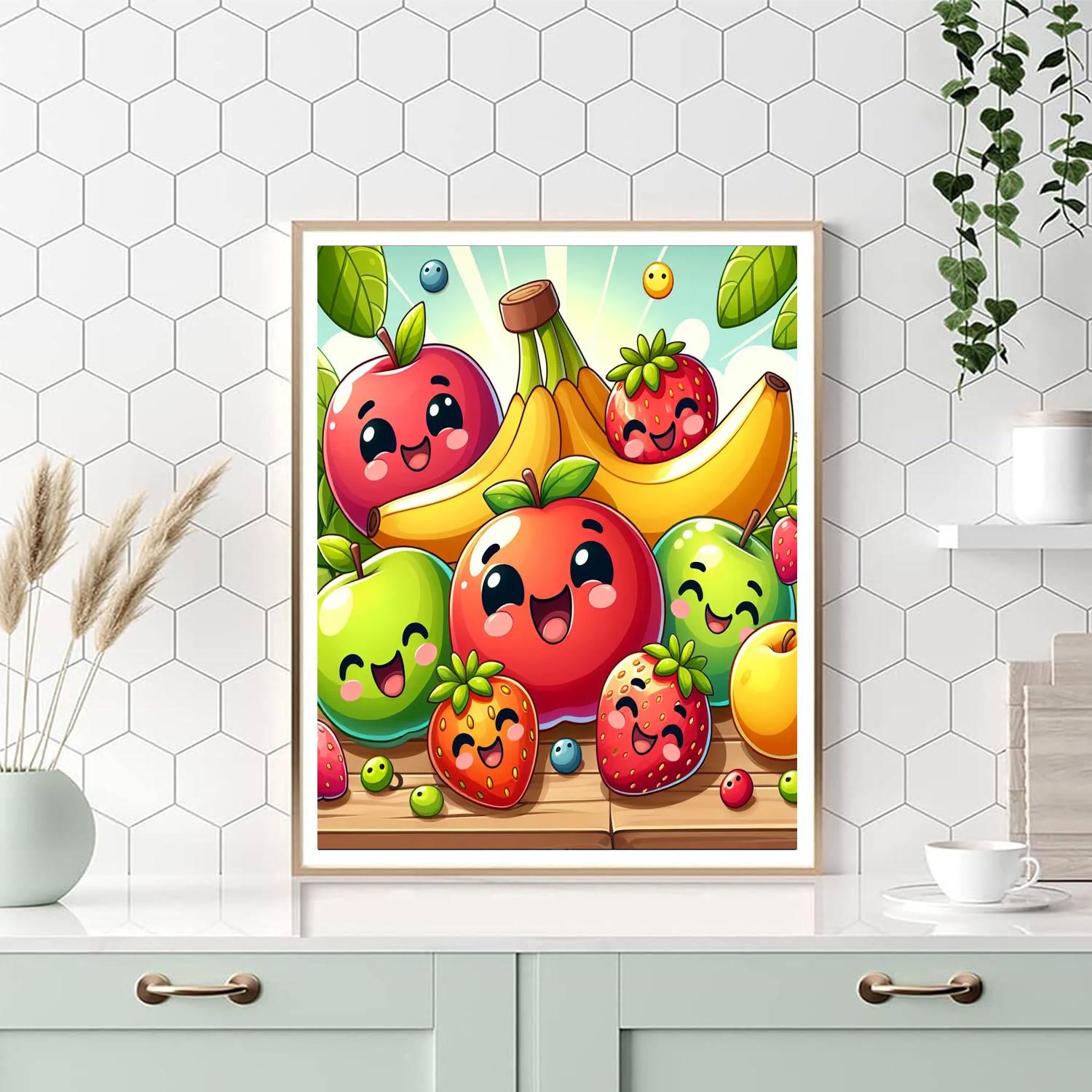Joyful Summer Fruit Numbered Painting Kits