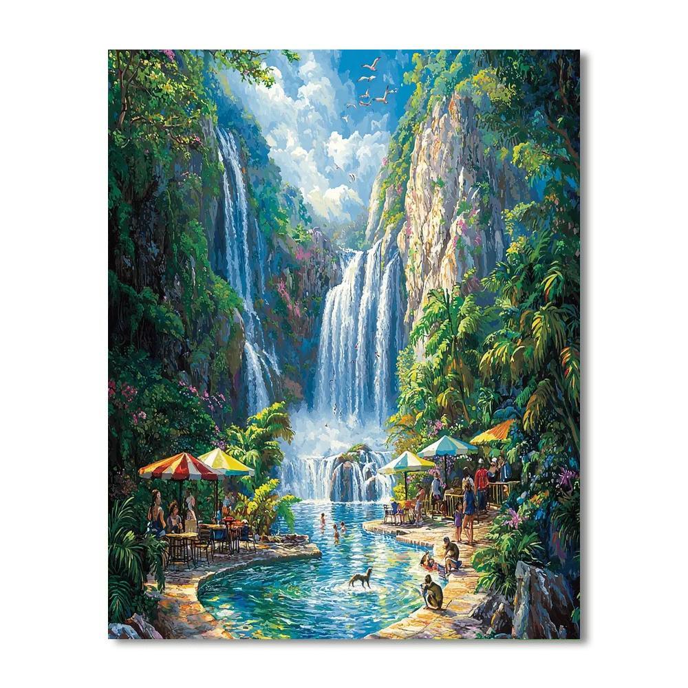 Ouzoud Waterfalls - Morocco Numbered Painting Kits
