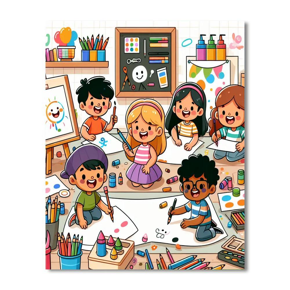 Doodle Workshop Fun Numbered Painting Kits