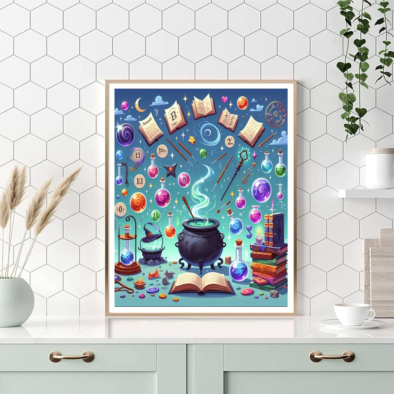 Whirling Wizard School Paint By Color