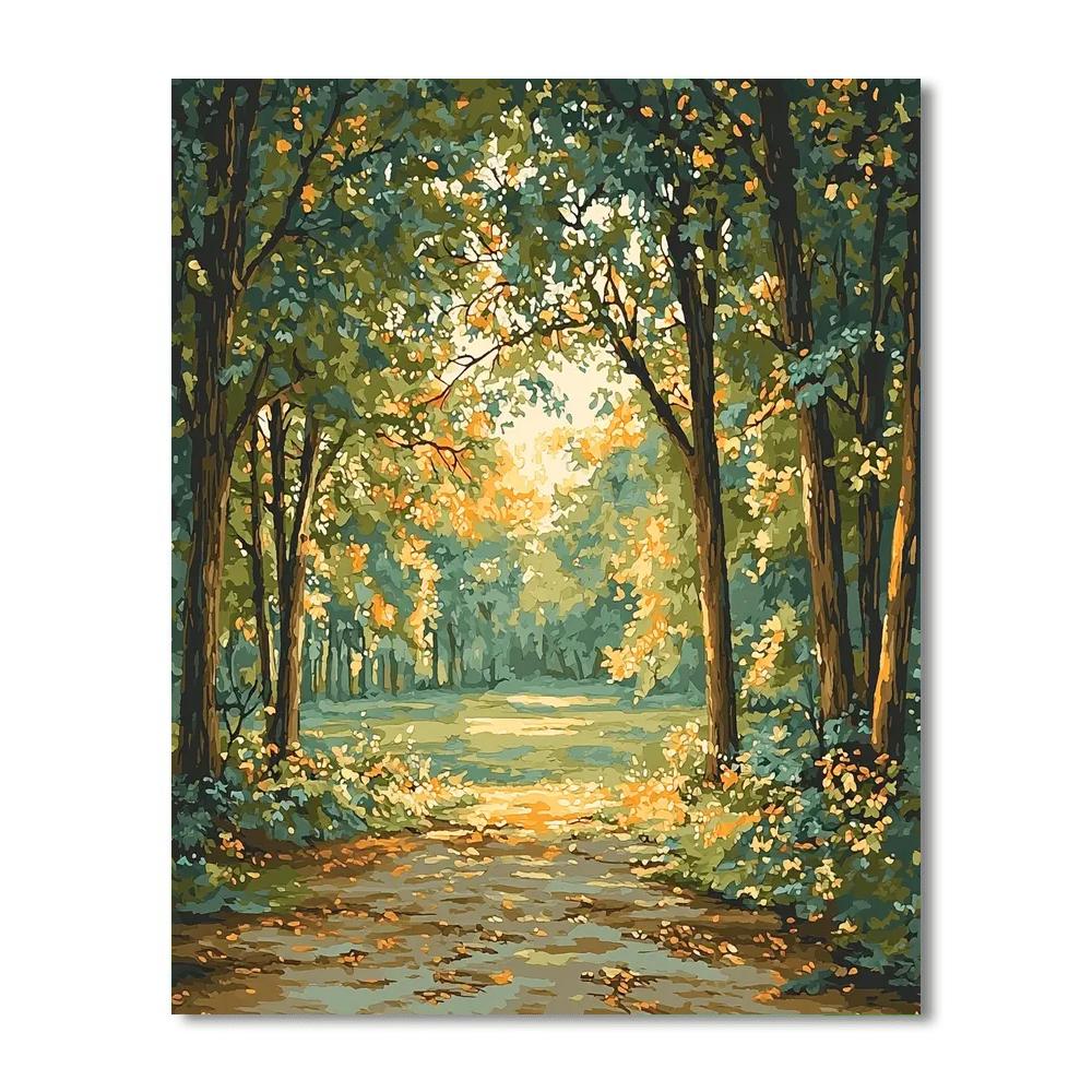 Zhao Mengfu Inspired Silent Echoes Of The Forest  Paint By Color