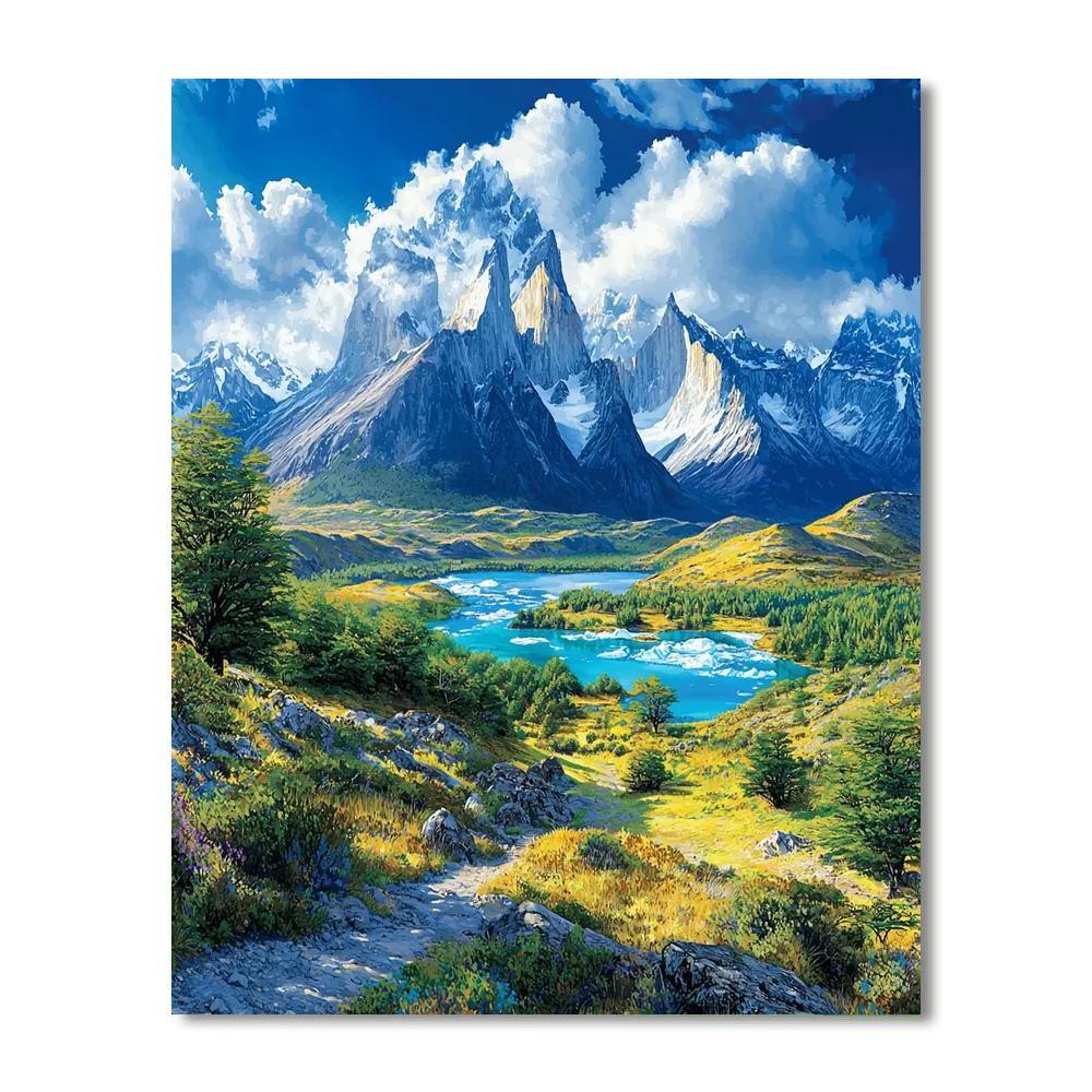 Parque Nacional Torres Del Paine - Chile Paint By Number