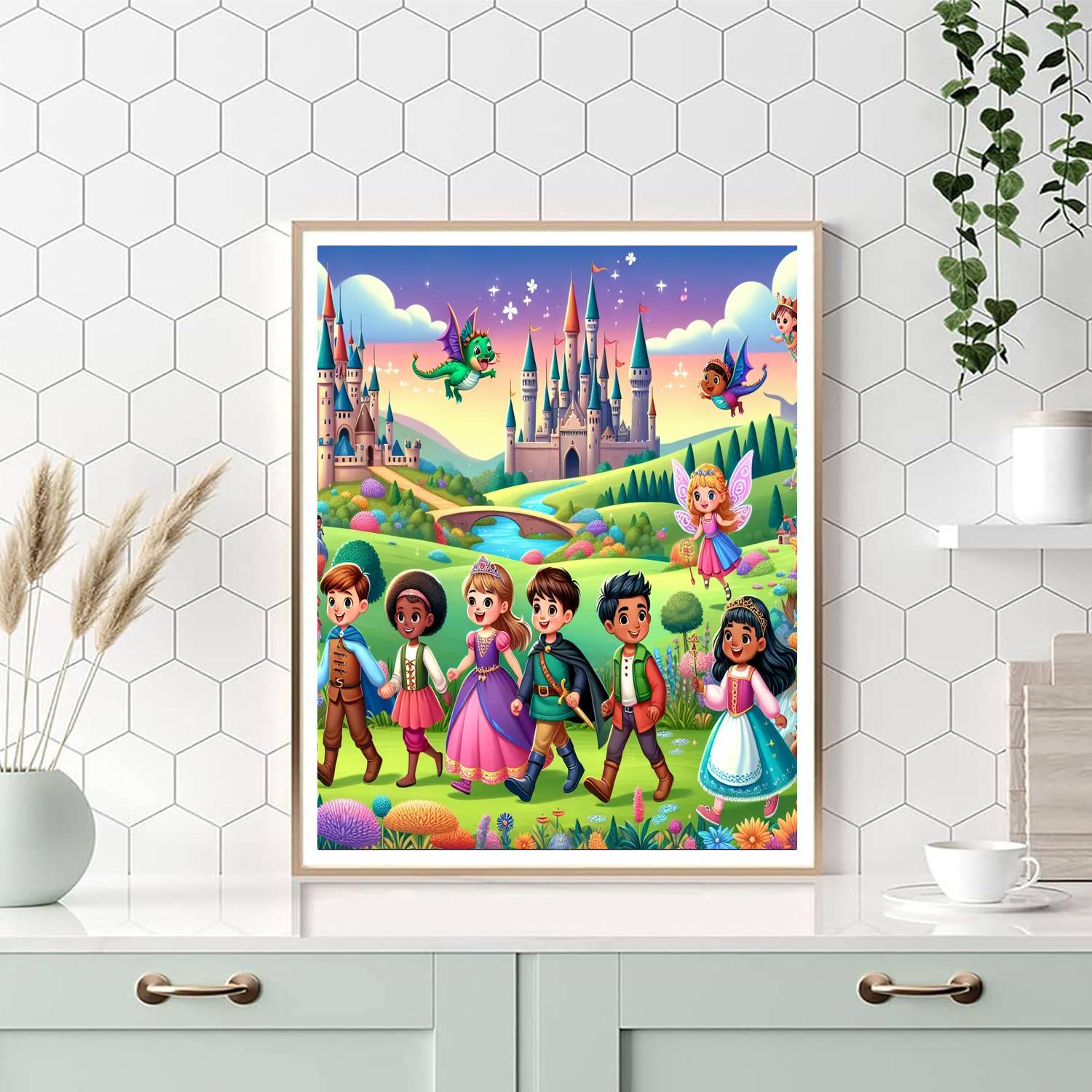 Royal Fairytale Land DIY Paint By Numbers