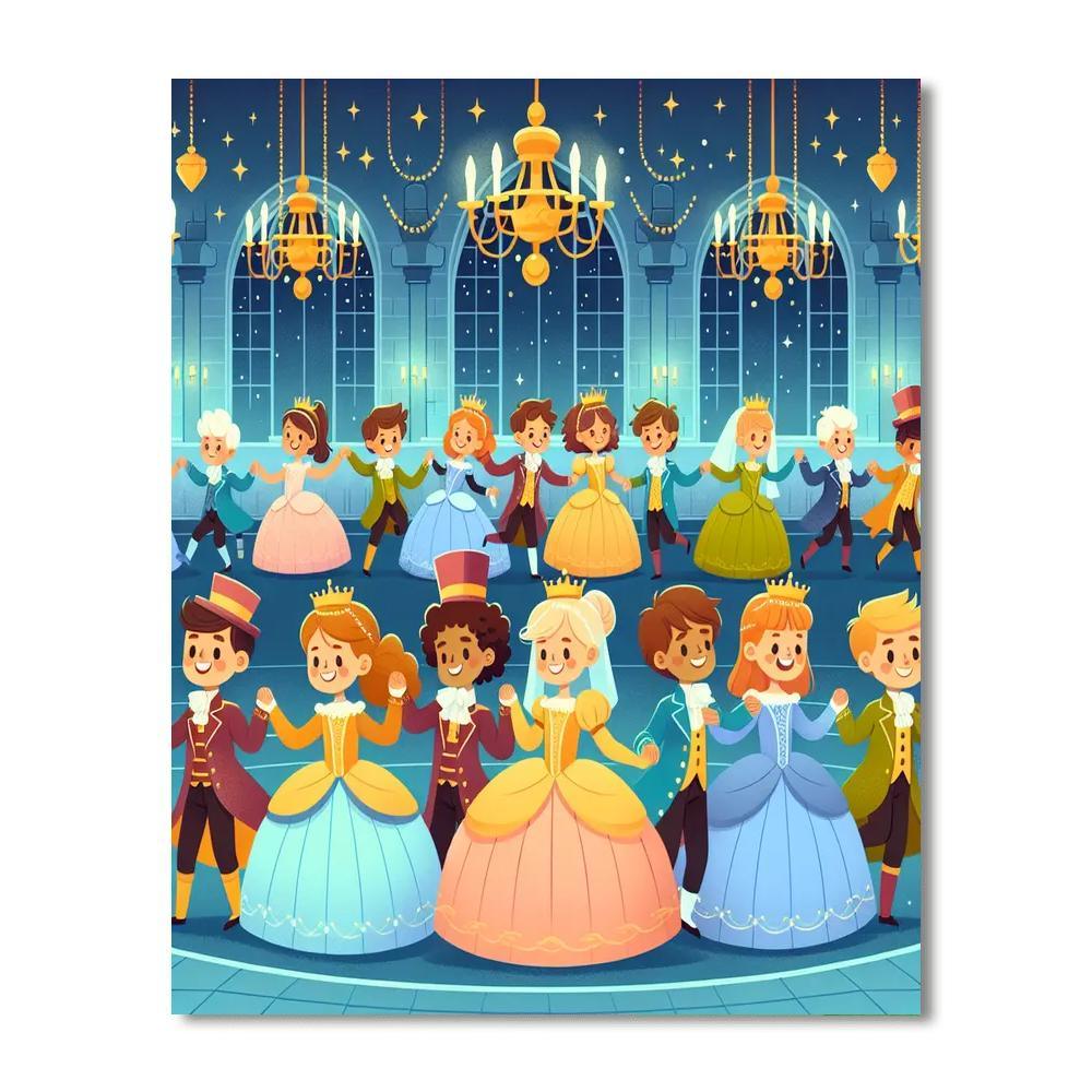 Moonlight Castle Ball Paint By Numbers Art