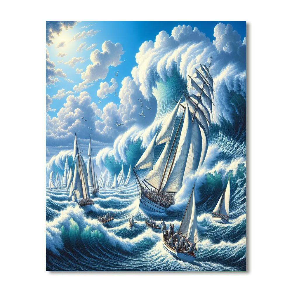 Nautical Maritime Adventure Painting By Numbers Kit