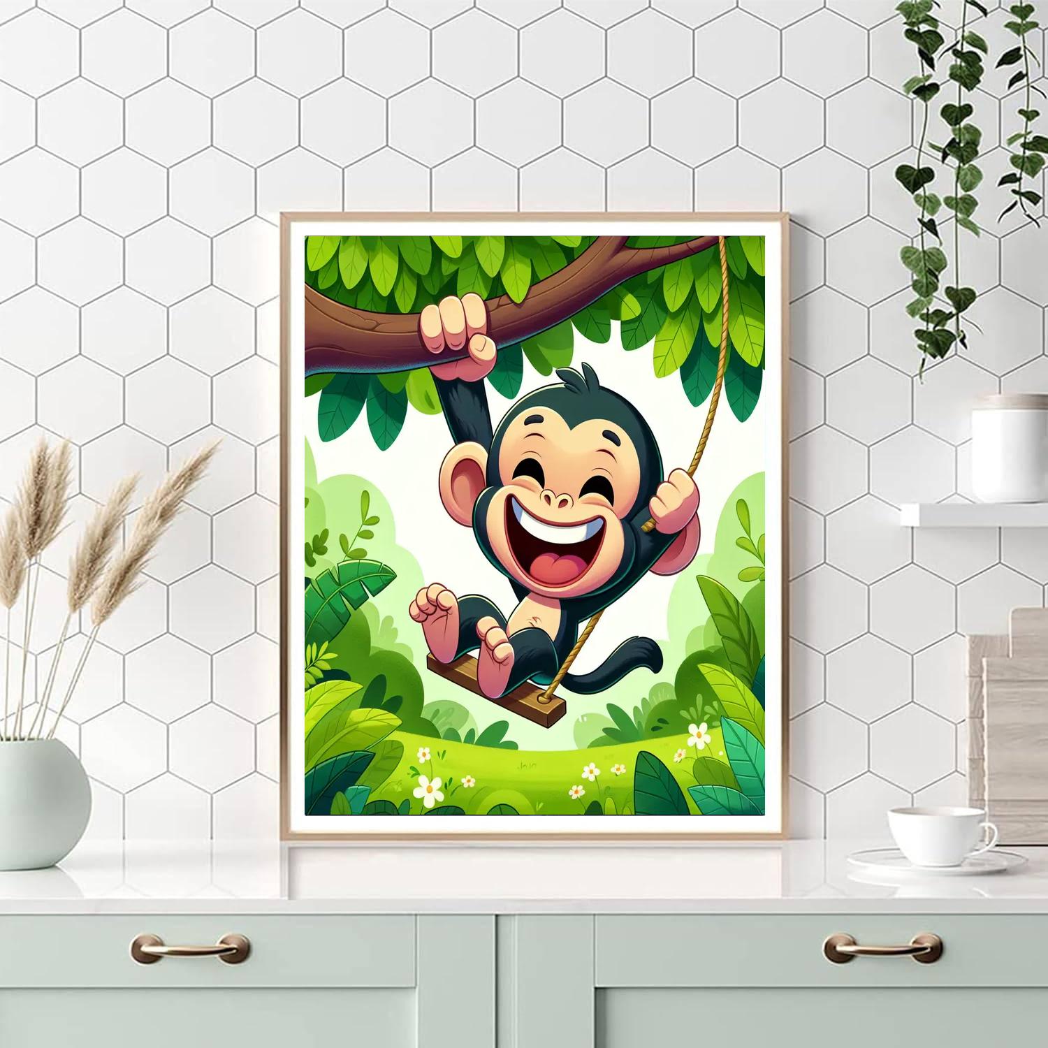 Cheery Chimpanzee Paint By Color