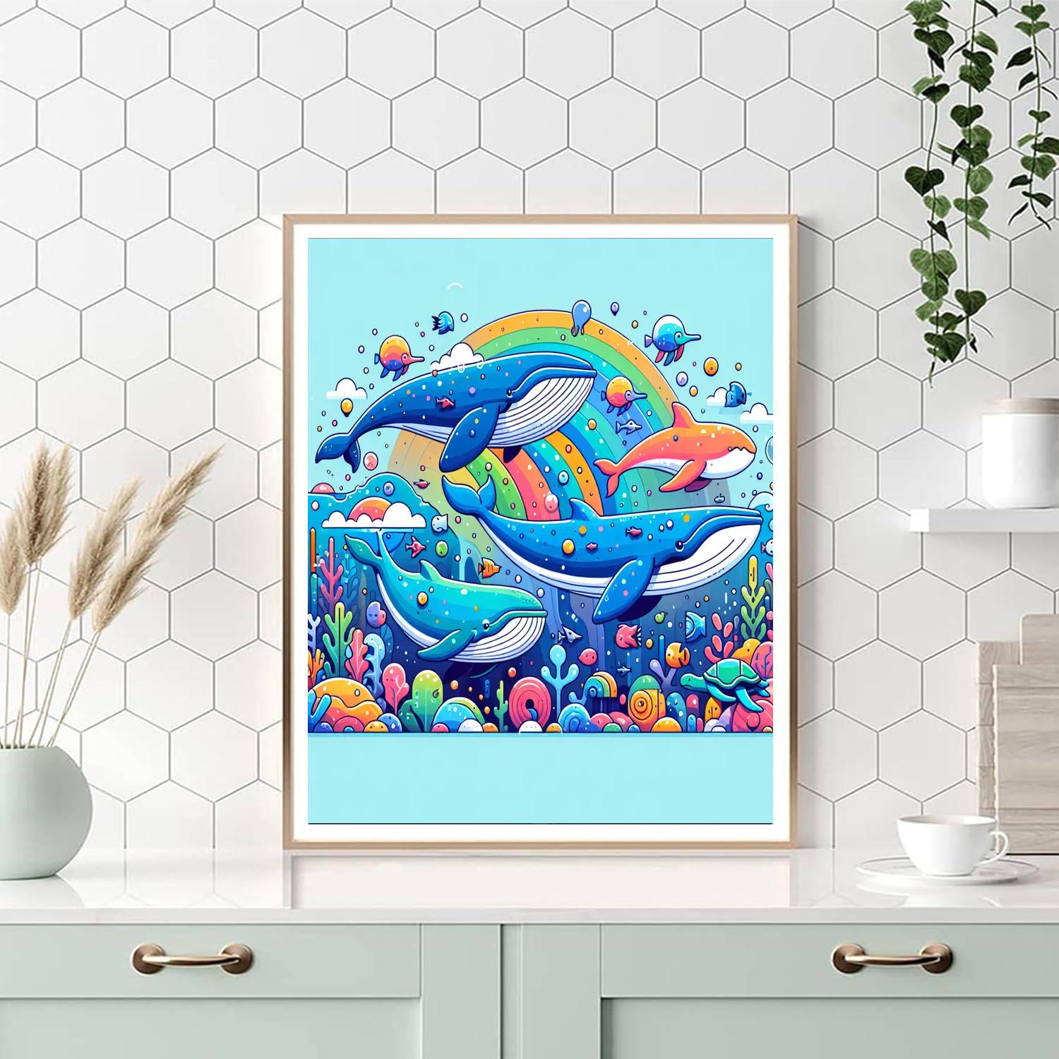 Whale's Oceanic Parade Paint By Numbers