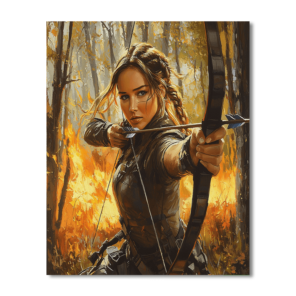 Jennifer Lawrence: Captivating Flames Of Revolution Painting By Numbers Kit