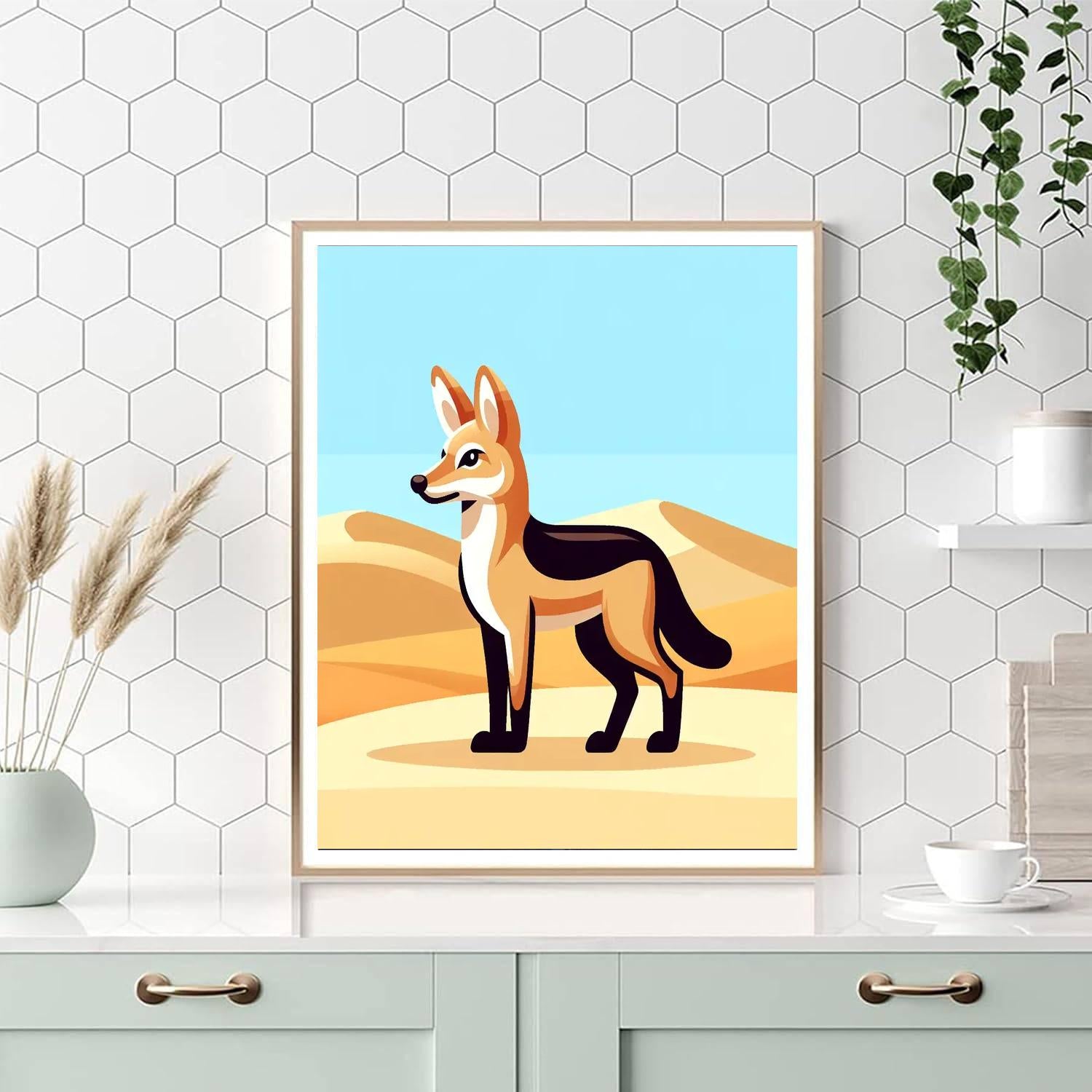 Jazzy Jackal Paint By Numbers Art