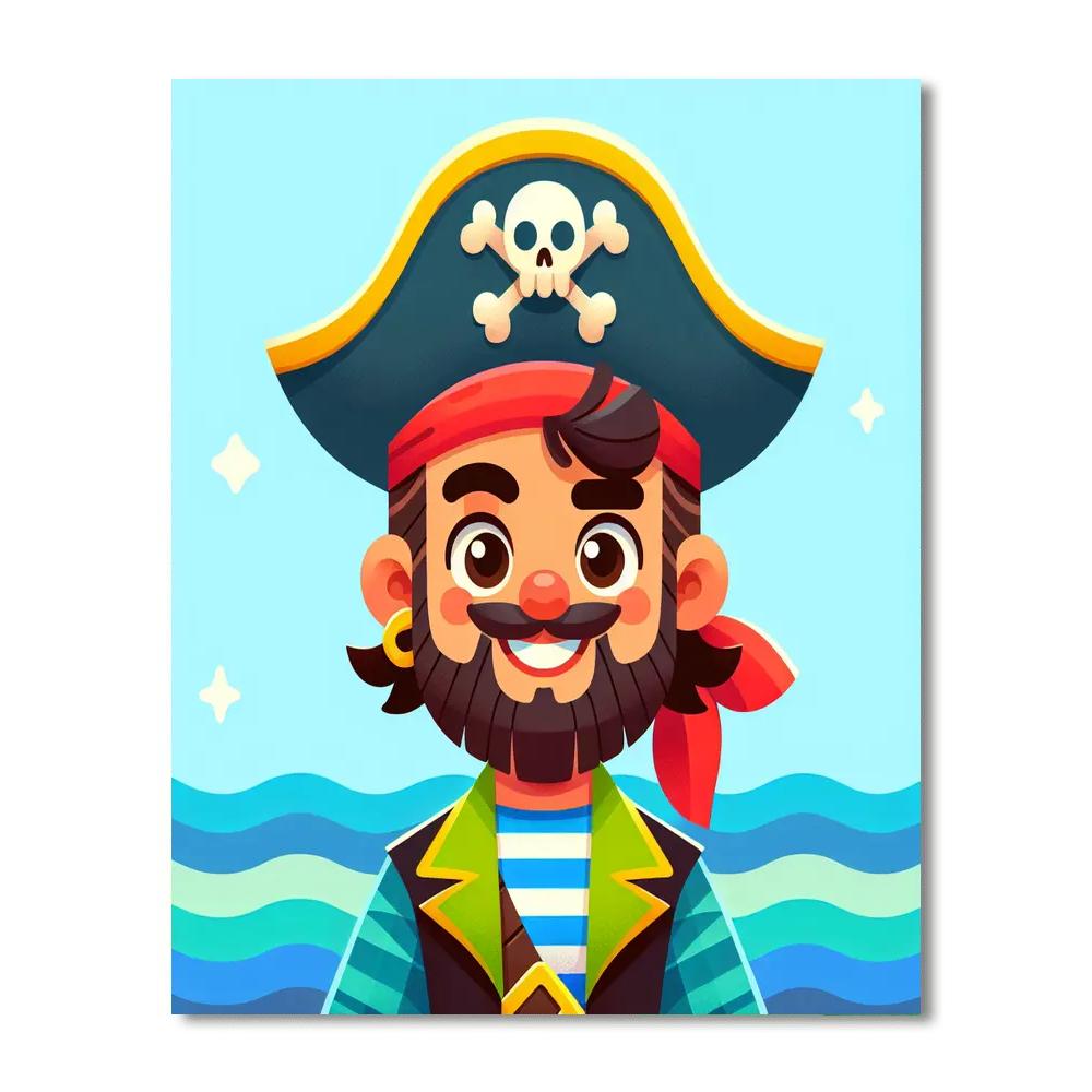 Silly Pirate Painting By Numbers Kit