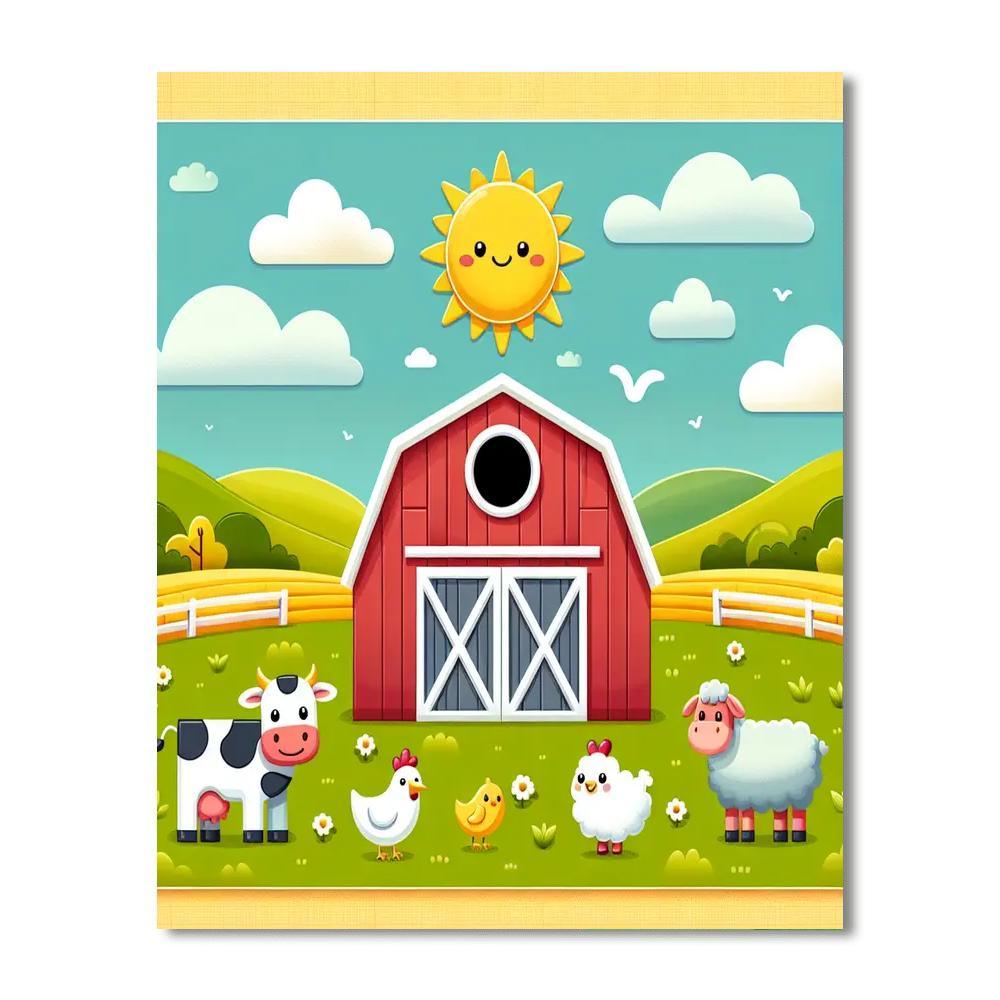 Happy Farmyard DIY Paint By Numbers