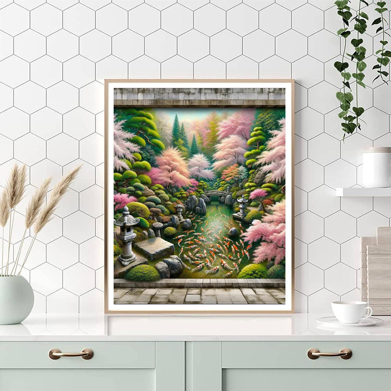 Soothing Japanese Garden Numbered Painting Kits