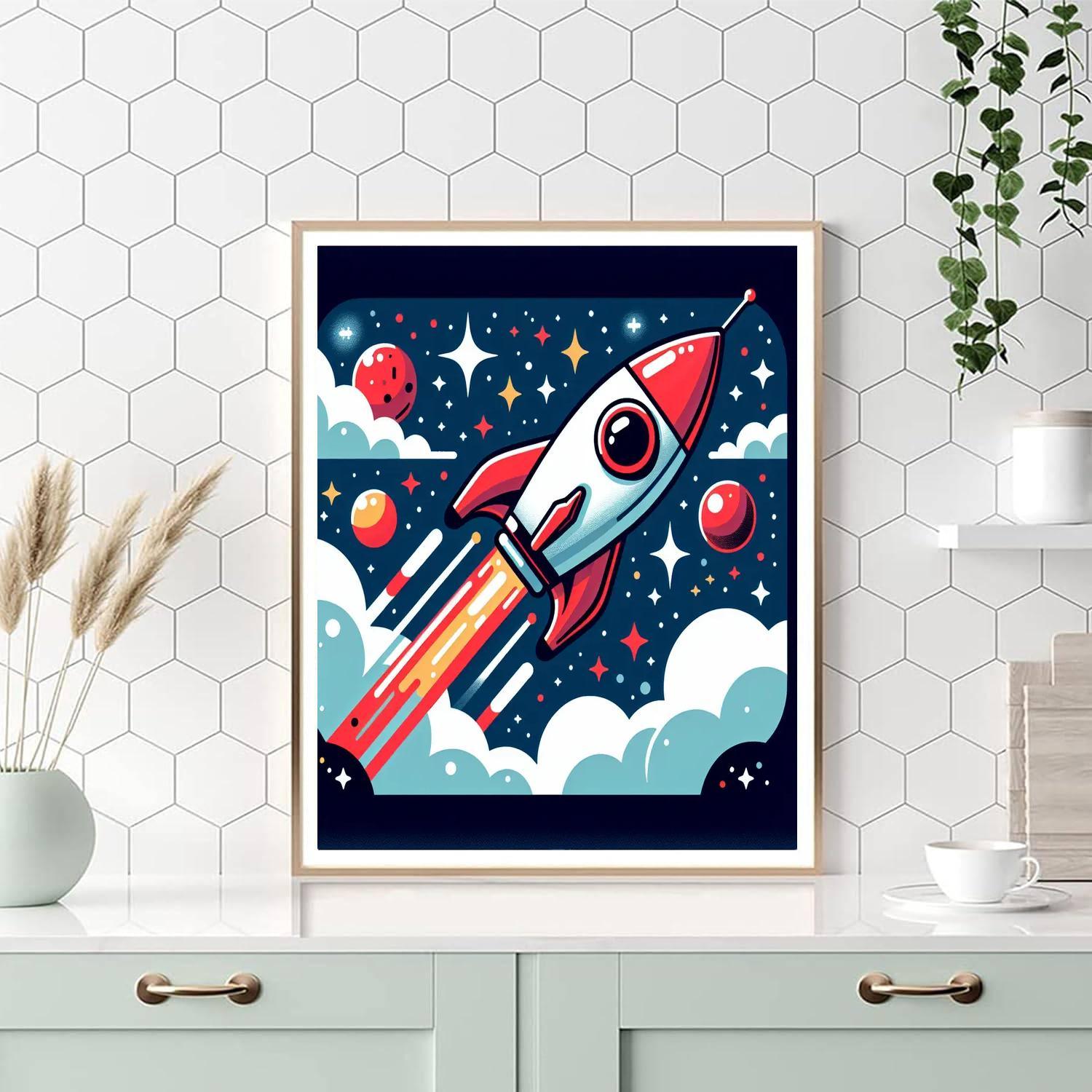 Rocketing Through The Milky Way Paint By Color