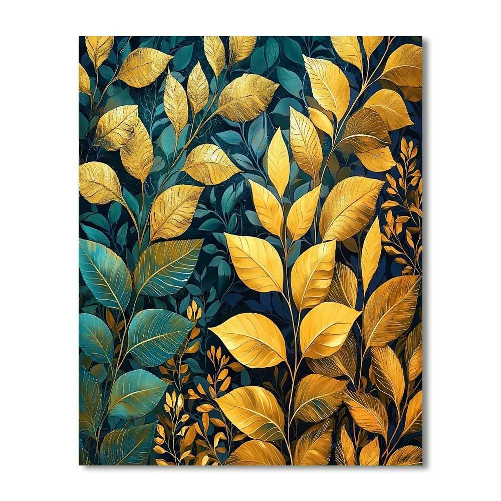 Gustav Klimt Inspired Klimt's Golden Botanical Garden  DIY Paint By Numbers