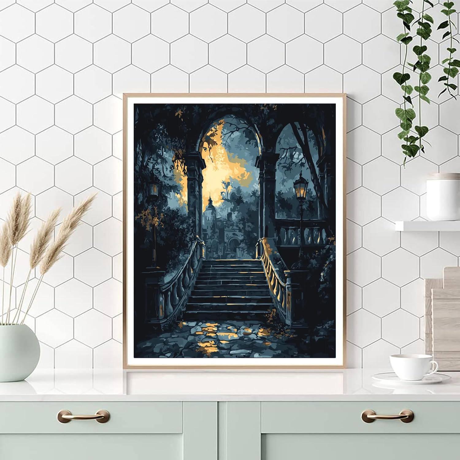 Piranesi Inspired Gothic Architectural Fantasy  Paint By Numbers